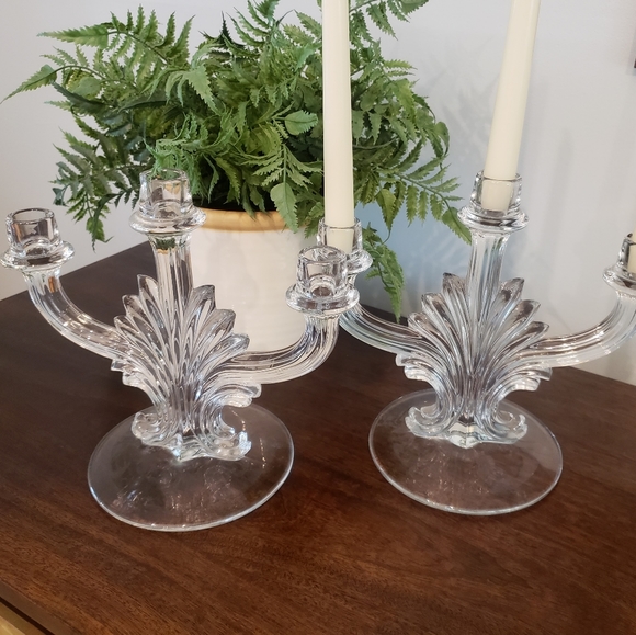 Fostoria Other - Set of 2 Fostoria Crystal Candleabras